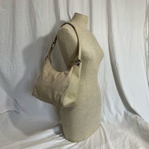 Salvatore Ferragamo ivory Gancini leather  bag